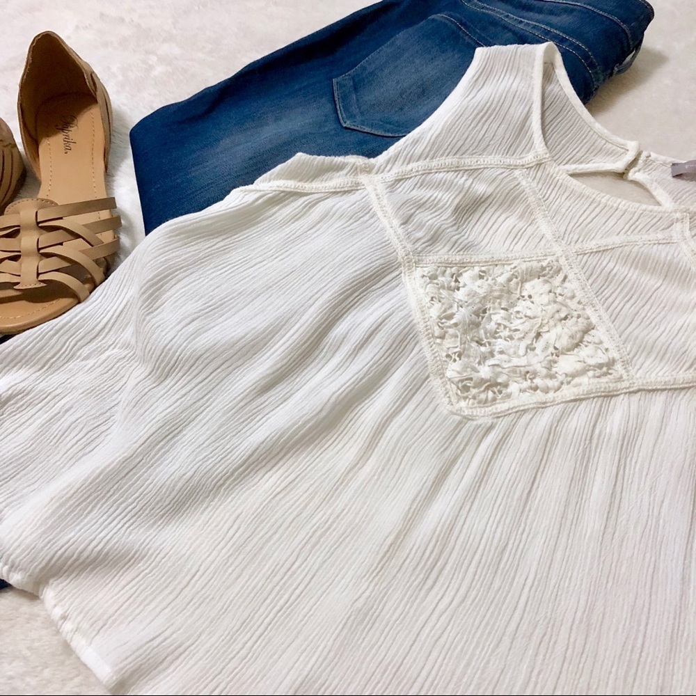 White breezy tank top